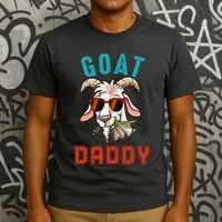 Vintage Goat Funny Daddy Cute Goat Sunglasses Farmer Family T-Shirt thumb 3
