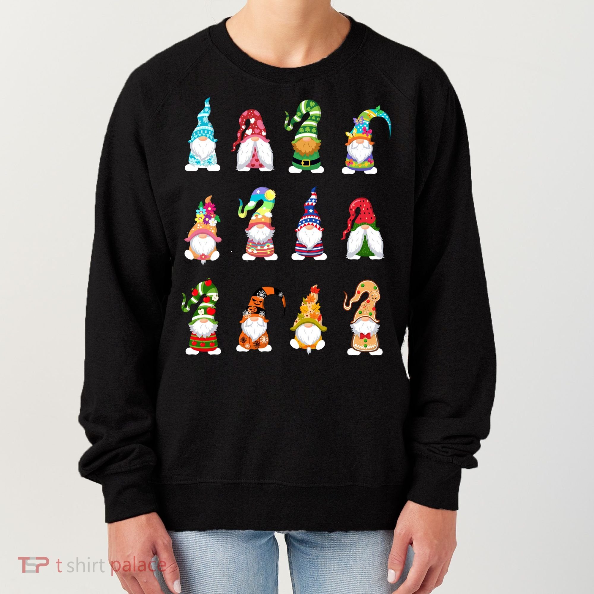 Valentine's Gnome Gift St Patrick's Gnomies Easter Gift Spring Gnomes Gift Women's Sweatshirt