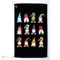 Valentine's Gnome Gift St Patrick's Gnomies Easter Gift Spring Gnomes Gift Golf Towel thumb 0