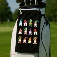 Valentine's Gnome Gift St Patrick's Gnomies Easter Gift Spring Gnomes Gift Golf Towel thumb 2