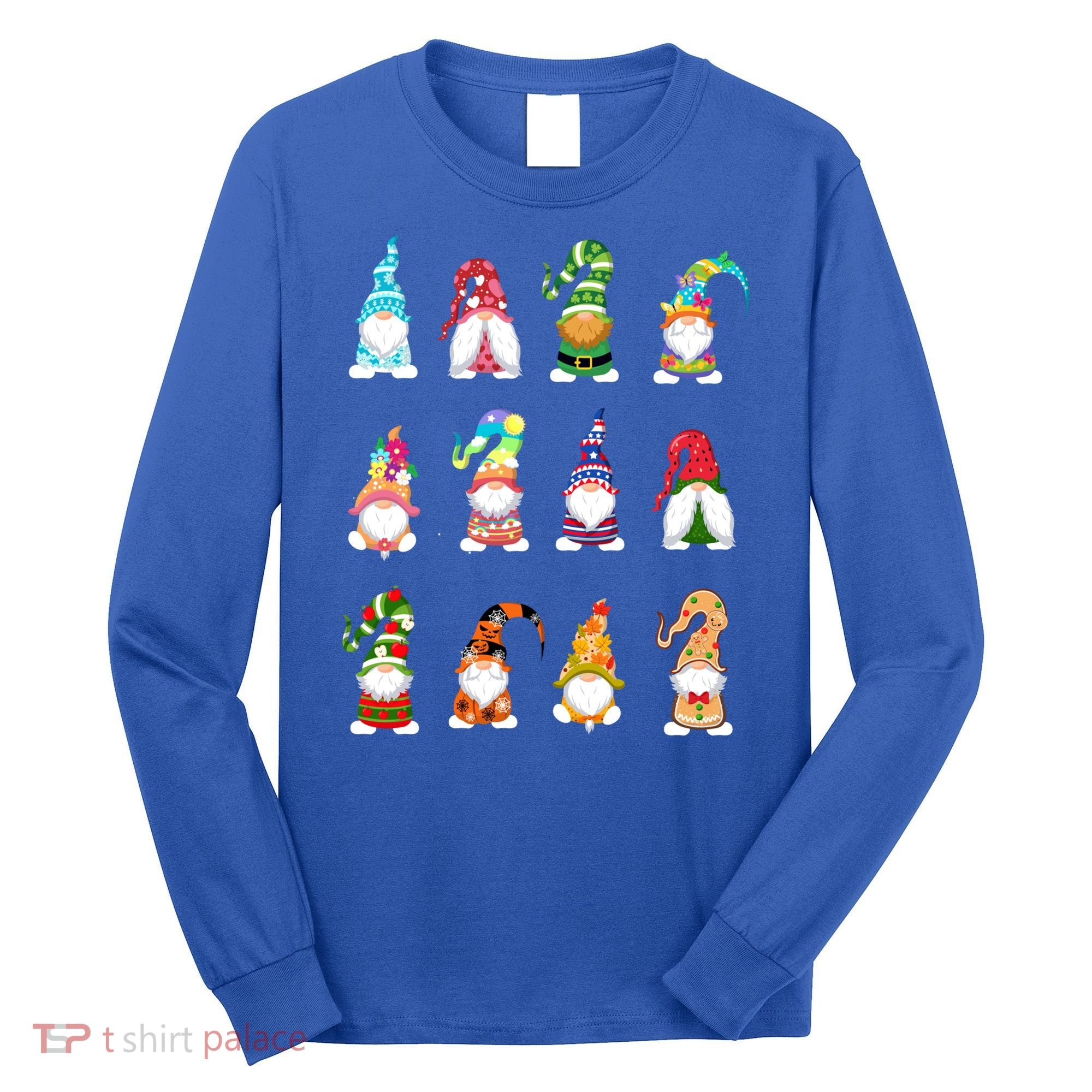 Valentine's Gnome Gift St Patrick's Gnomies Easter Gift Spring Gnomes Gift Long Sleeve Shirt