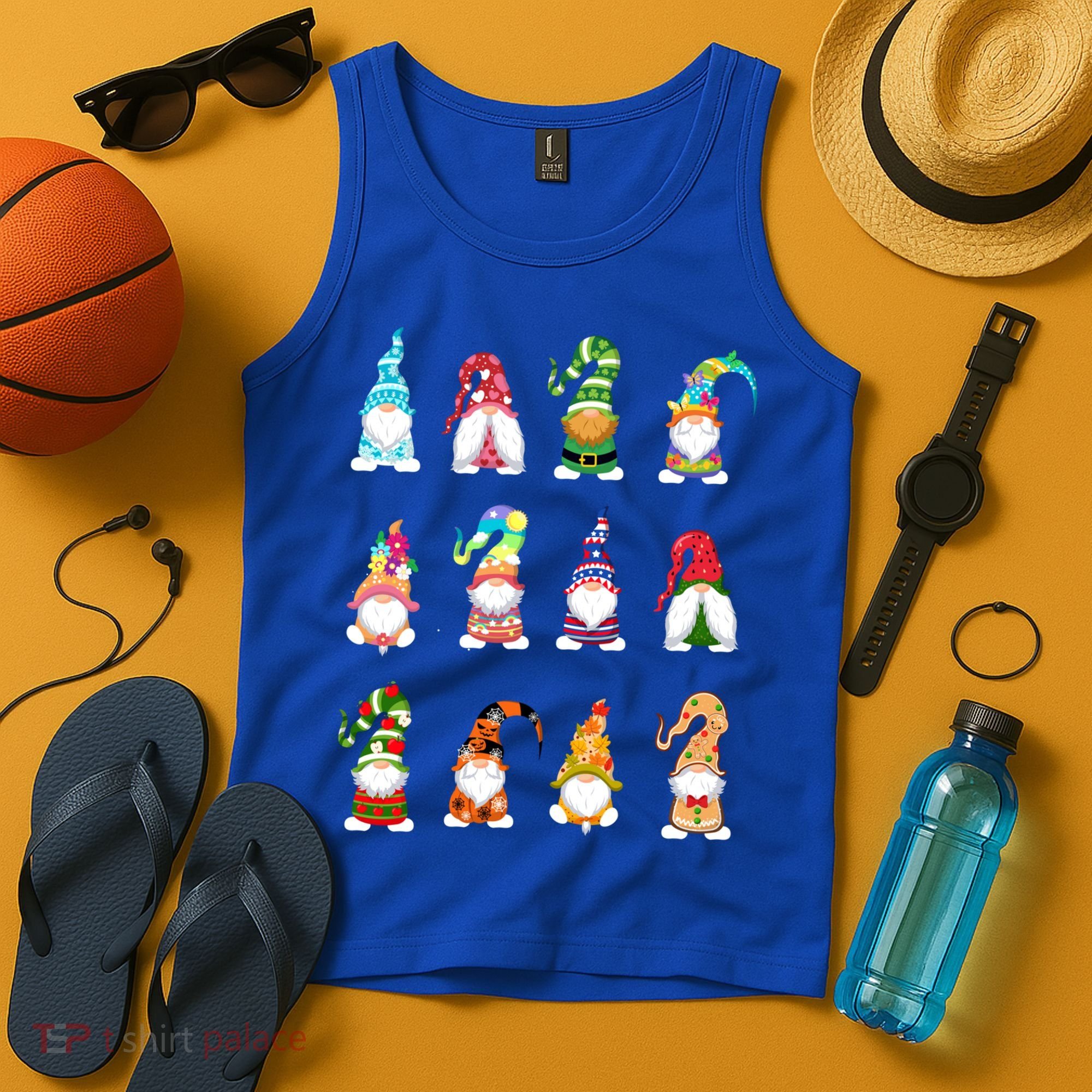 Valentine's Gnome Gift St Patrick's Gnomies Easter Gift Spring Gnomes Gift Tank Top