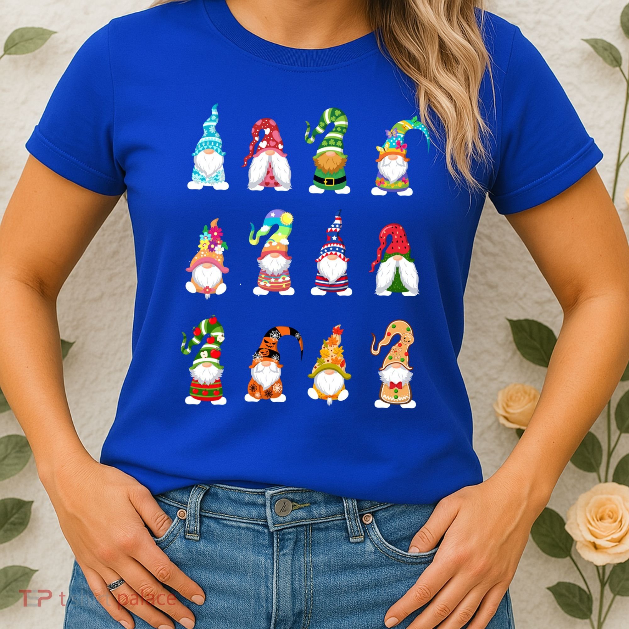 Valentine's Gnome Gift St Patrick's Gnomies Easter Gift Spring Gnomes Gift Women's T-Shirt