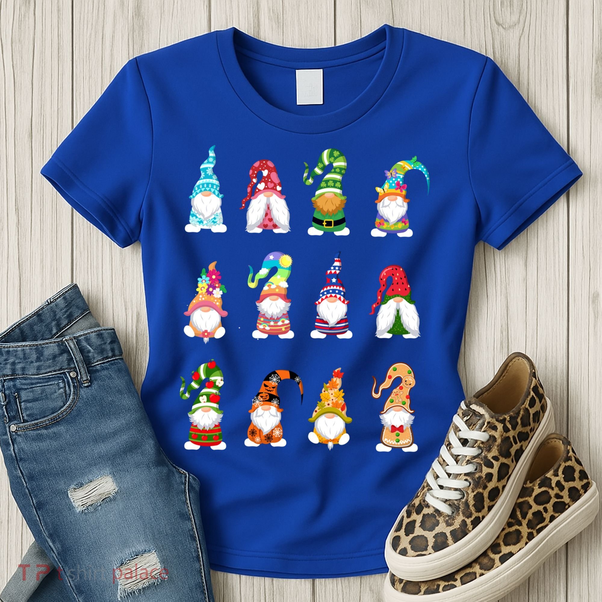 Valentine's Gnome Gift St Patrick's Gnomies Easter Gift Spring Gnomes Gift Women's T-Shirt
