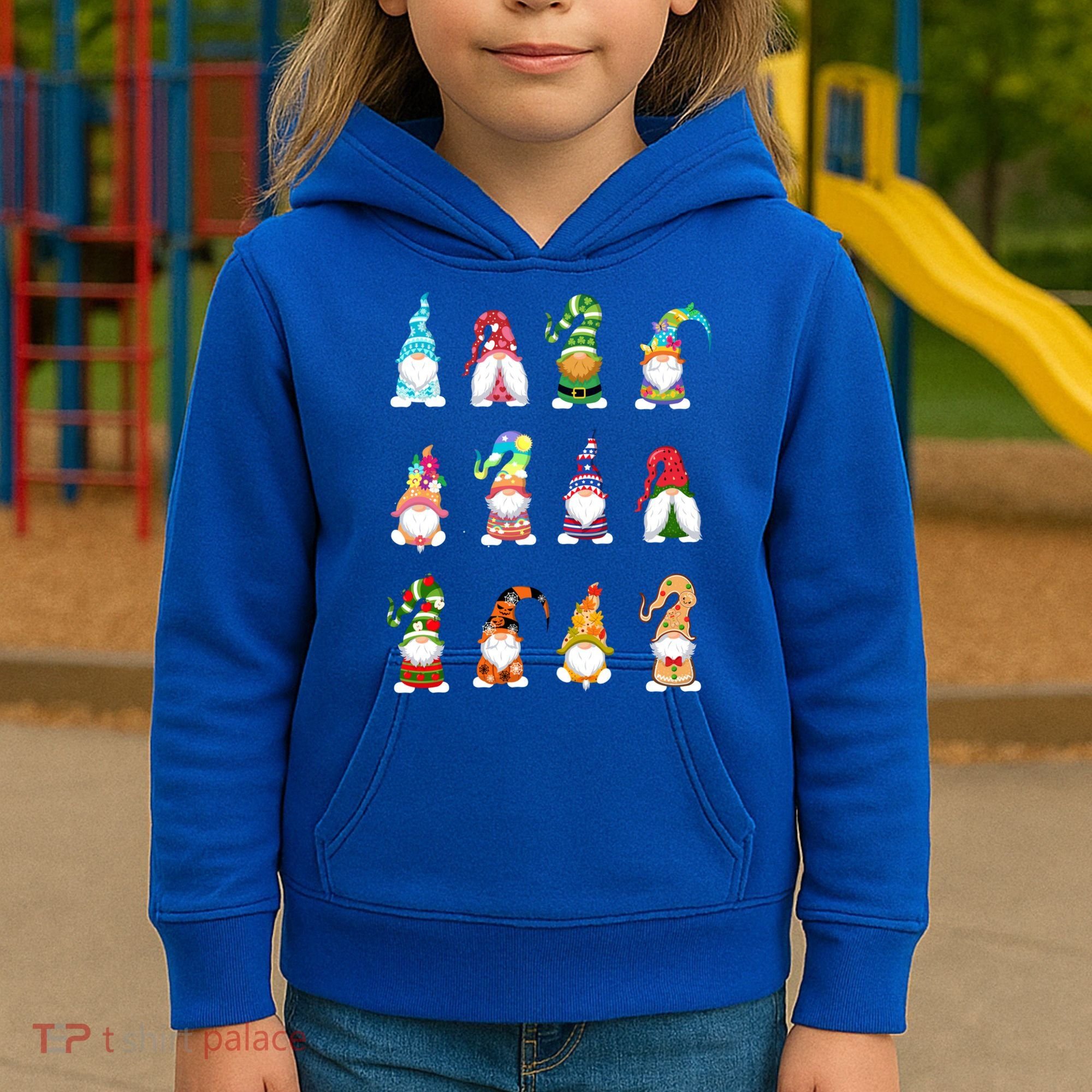 Valentine's Gnome Gift St Patrick's Gnomies Easter Gift Spring Gnomes Gift Kids Hoodie