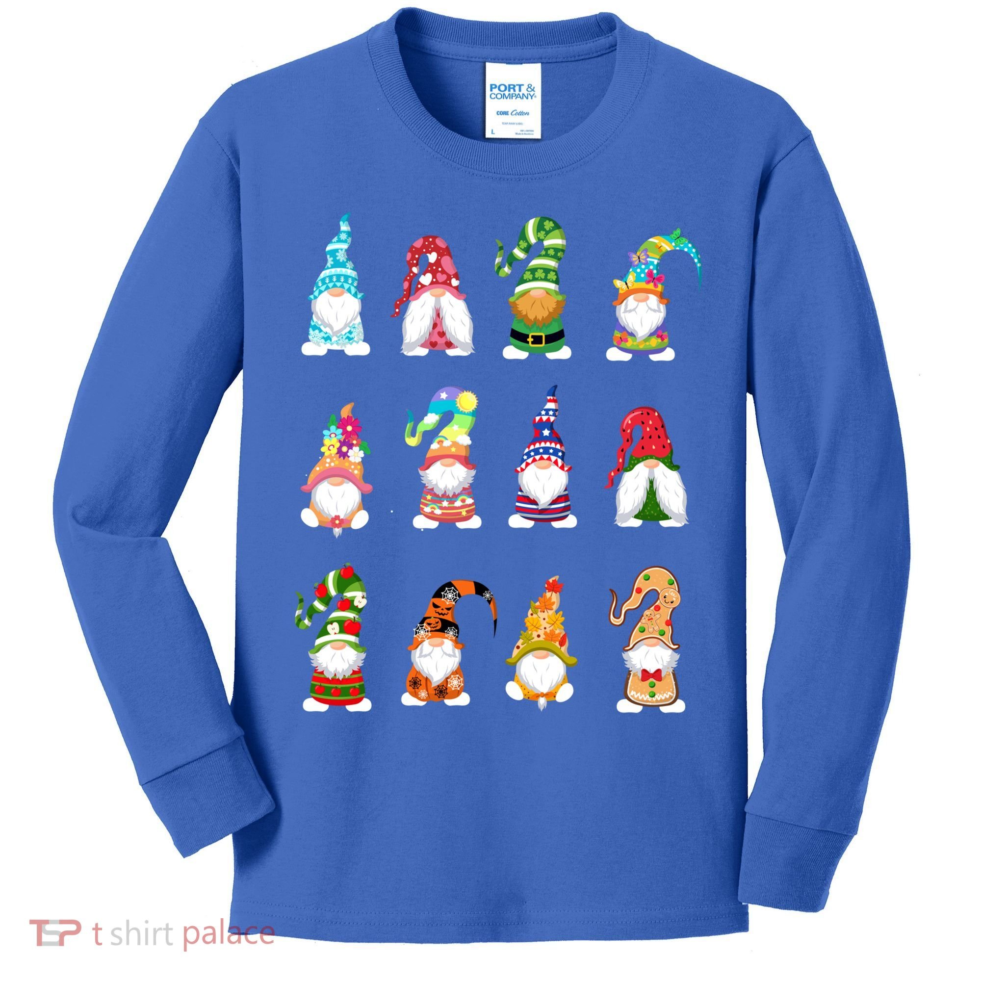 Valentine's Gnome Gift St Patrick's Gnomies Easter Gift Spring Gnomes Gift Kids Long Sleeve Shirt