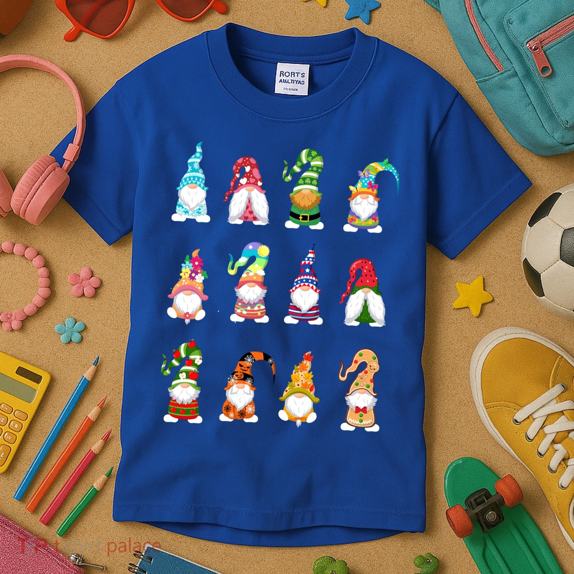Valentine's Gnome Gift St Patrick's Gnomies Easter Gift Spring Gnomes Gift Kids T-Shirt