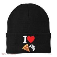 Video Games Gamer Love Pizza Cheese Boys Slice Controller Cute Gift Beanie thumb 0