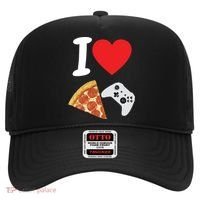 Video Games Gamer Love Pizza Cheese Boys Slice Controller Cute Gift Hat thumb 0