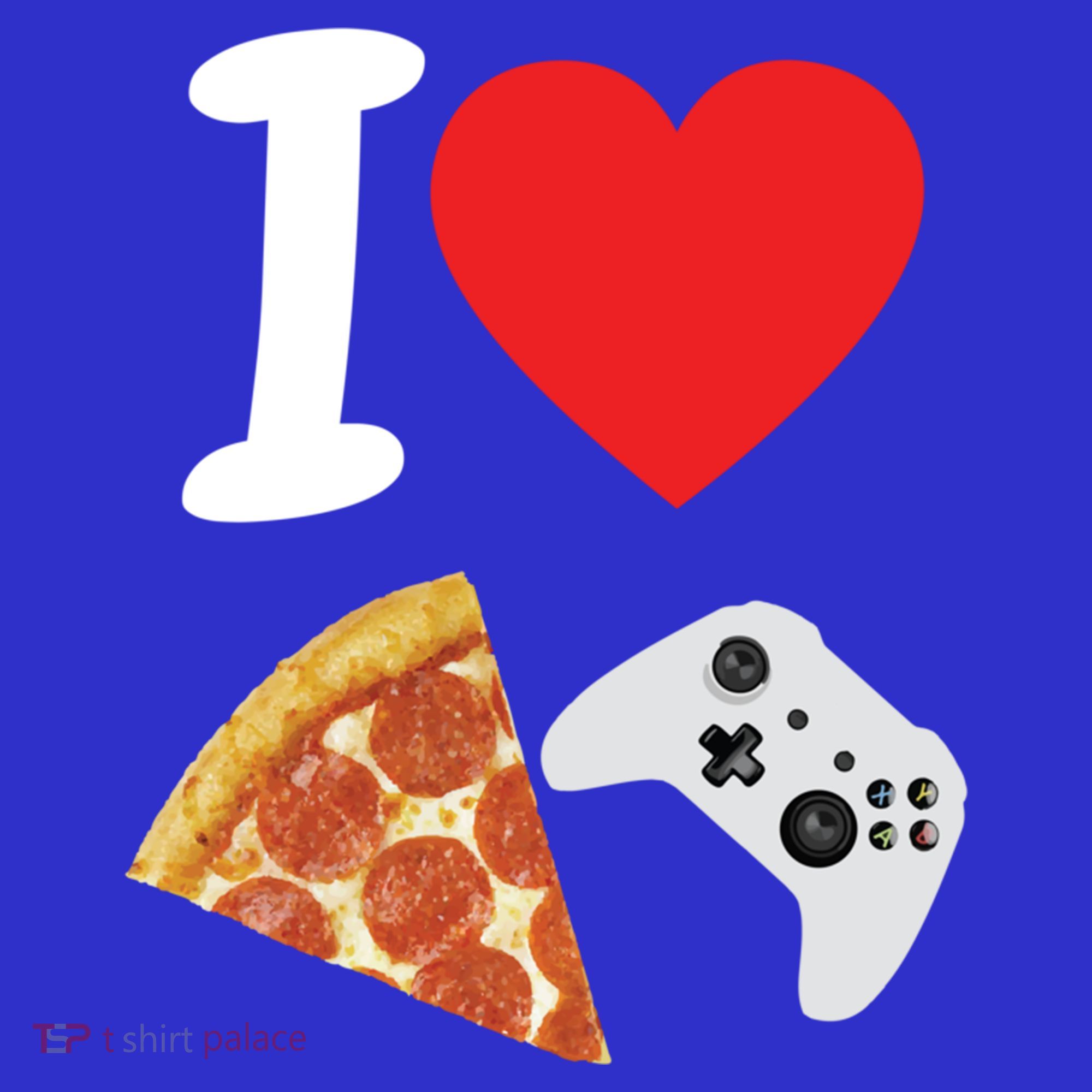 Video Games Gamer Love Pizza Cheese Boys Slice Controller Cute Gift Hoodie