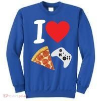Video Games Gamer Love Pizza Cheese Boys Slice Controller Cute Gift Sweatshirt thumb 0