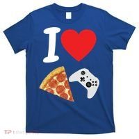 Video Games Gamer Love Pizza Cheese Boys Slice Controller Cute Gift T-Shirt thumb 0