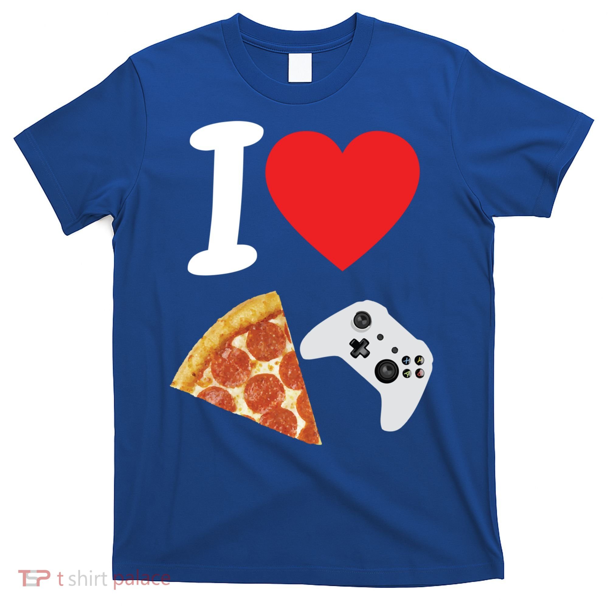 Video Games Gamer Love Pizza Cheese Boys Slice Controller Cute Gift T-Shirt
