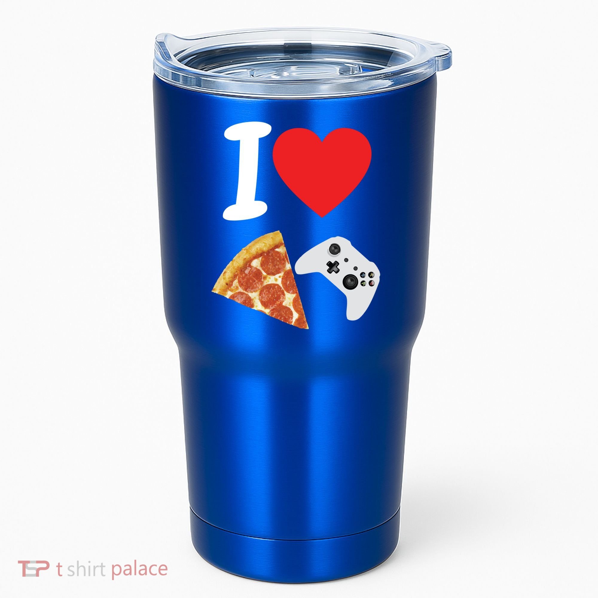 Video Games Gamer Love Pizza Cheese Boys Slice Controller Cute Gift Tumbler