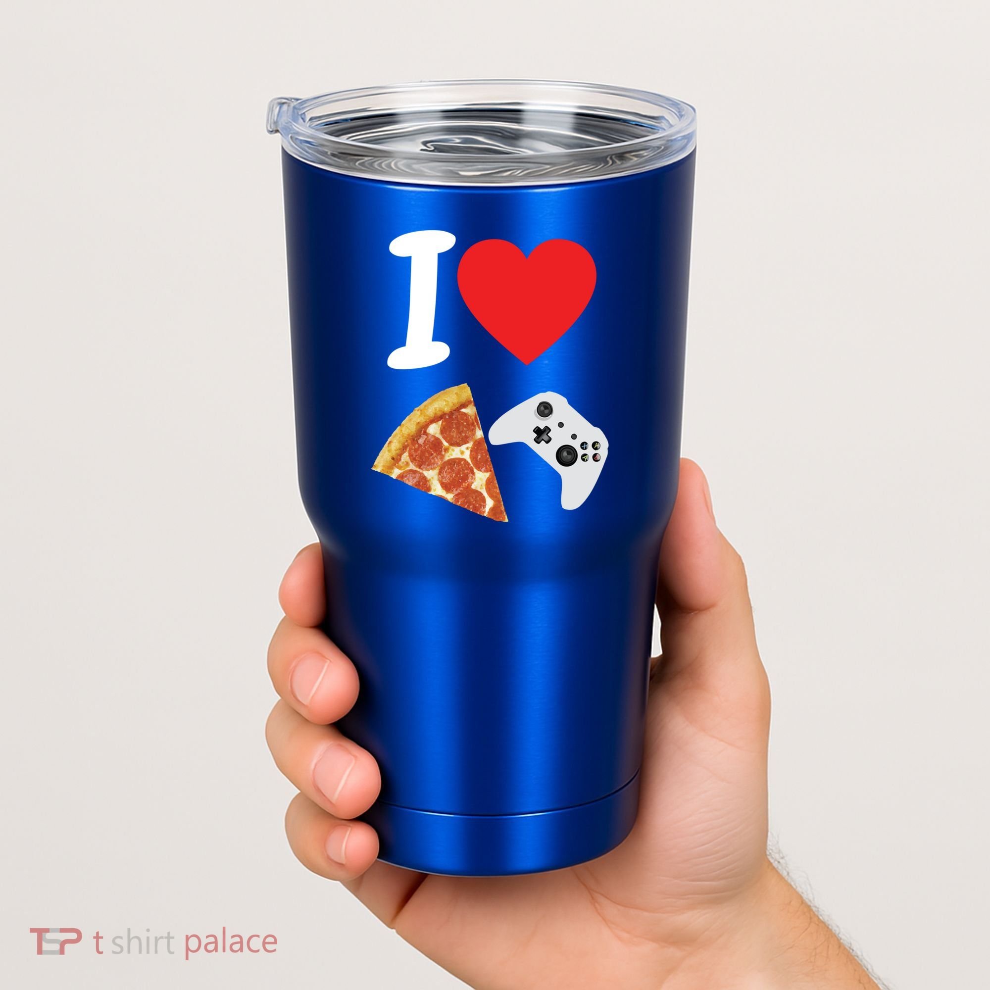 Video Games Gamer Love Pizza Cheese Boys Slice Controller Cute Gift Tumbler
