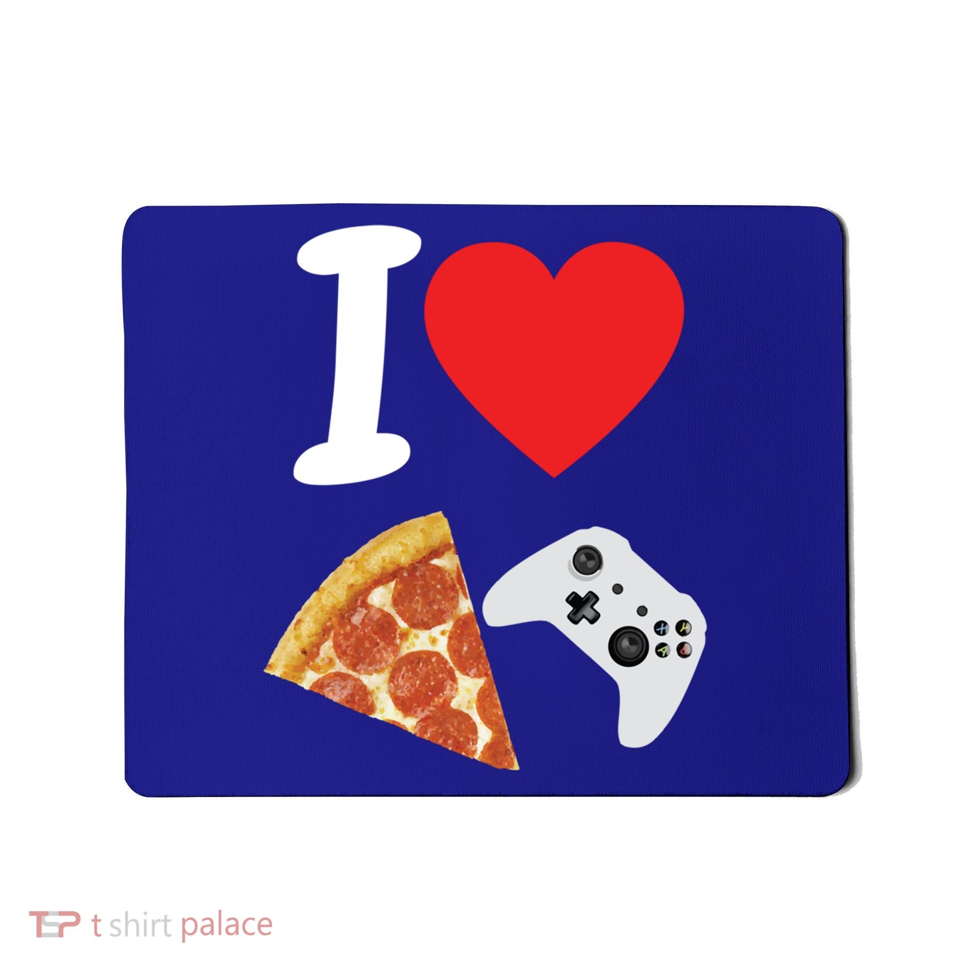 Video Games Gamer Love Pizza Cheese Boys Slice Controller Cute Gift Mousepad