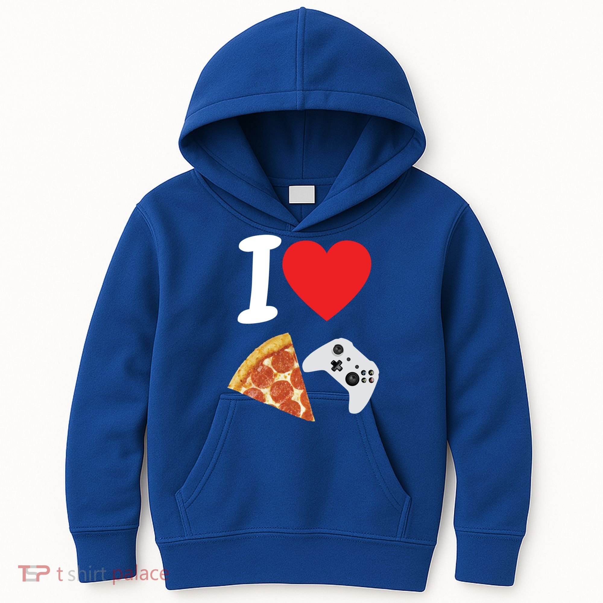 Video Games Gamer Love Pizza Cheese Boys Slice Controller Cute Gift Kids Hoodie
