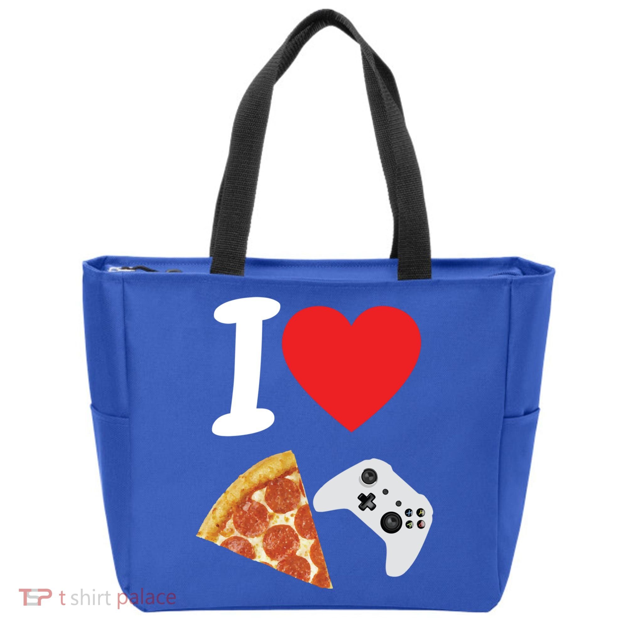Video Games Gamer Love Pizza Cheese Boys Slice Controller Cute Gift Tote Bag