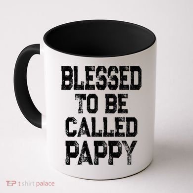 Vintage Grandpa Gift Grey Blessed To Be Called Pappy Cool Gift Coffee Mug