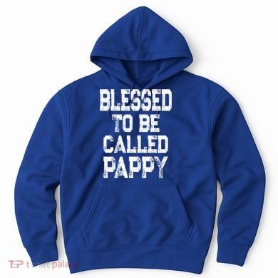 Vintage Grandpa Gift Grey Blessed To Be Called Pappy Cool Gift Hoodie