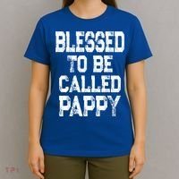 Vintage Grandpa Gift Grey Blessed To Be Called Pappy Cool Gift T-Shirt thumb 4