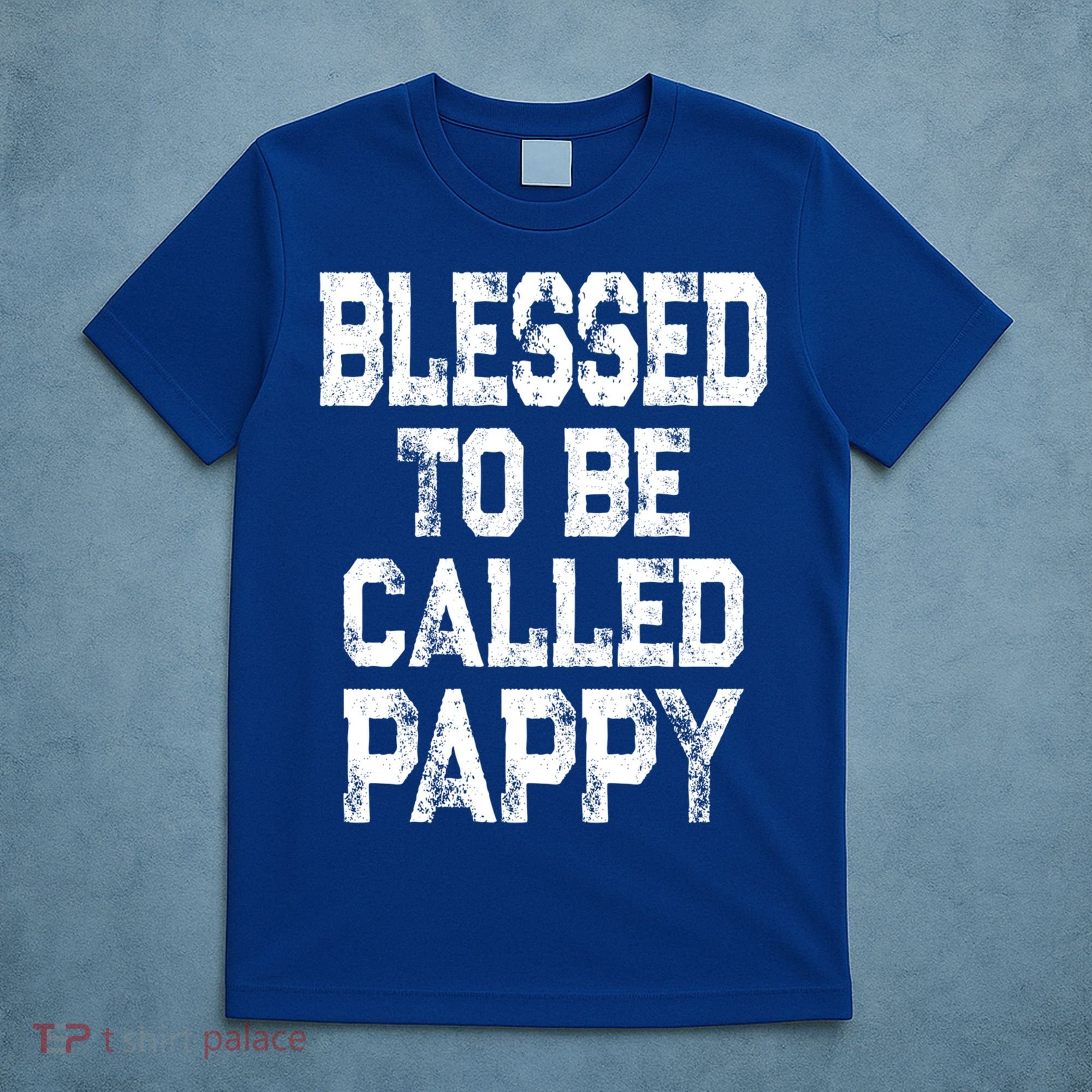 Vintage Grandpa Gift Grey Blessed To Be Called Pappy Cool Gift T-Shirt