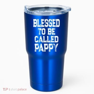 Vintage Grandpa Gift Grey Blessed To Be Called Pappy Cool Gift Tumbler