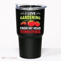 Vegetable Gardener, Gardening, Funny Pun: Head Tomatoes Tumbler thumb 0