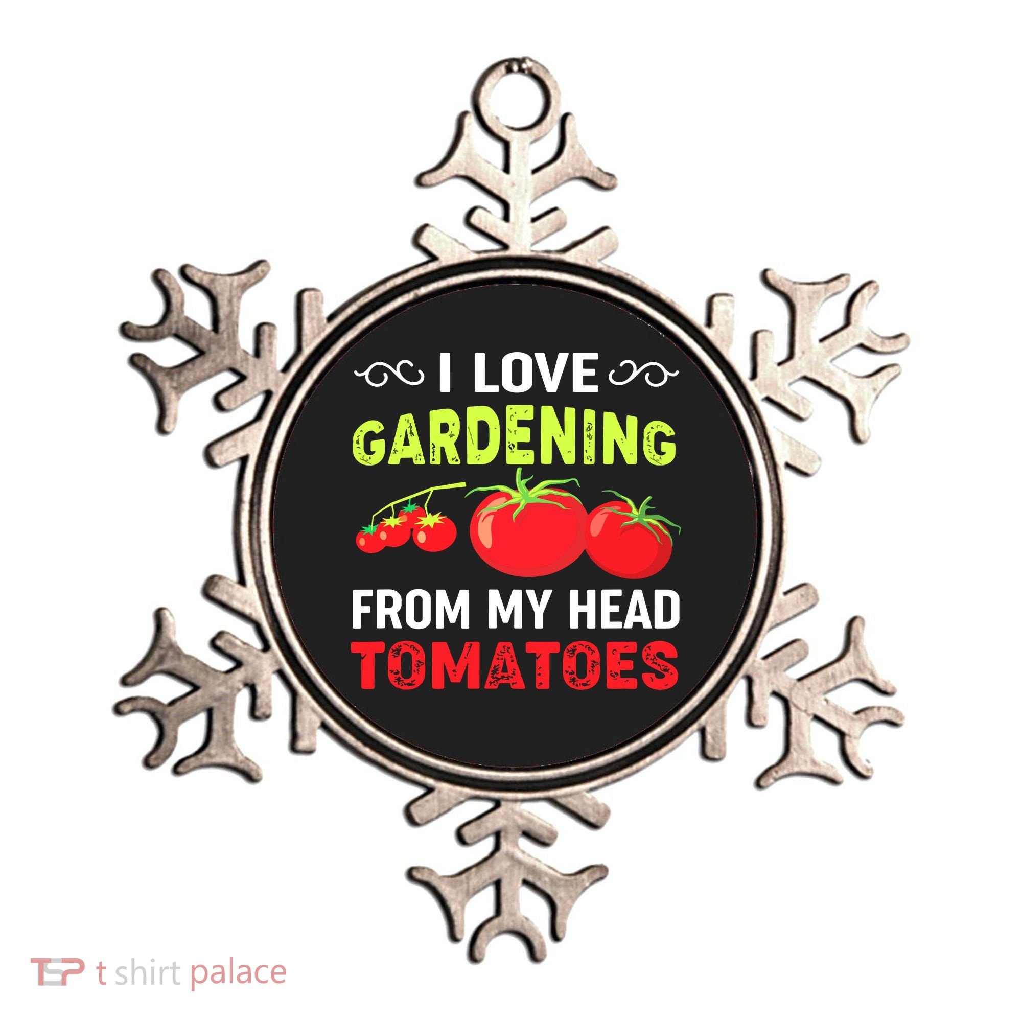 Vegetable Gardener, Gardening, Funny Pun: Head Tomatoes Ornament