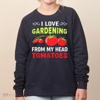 Vegetable Gardener, Gardening, Funny Pun: Head Tomatoes Women's Sweatshirt thumb 0