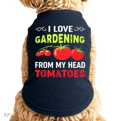 Vegetable Gardener, Gardening, Funny Pun: Head Tomatoes Doggie Tank
