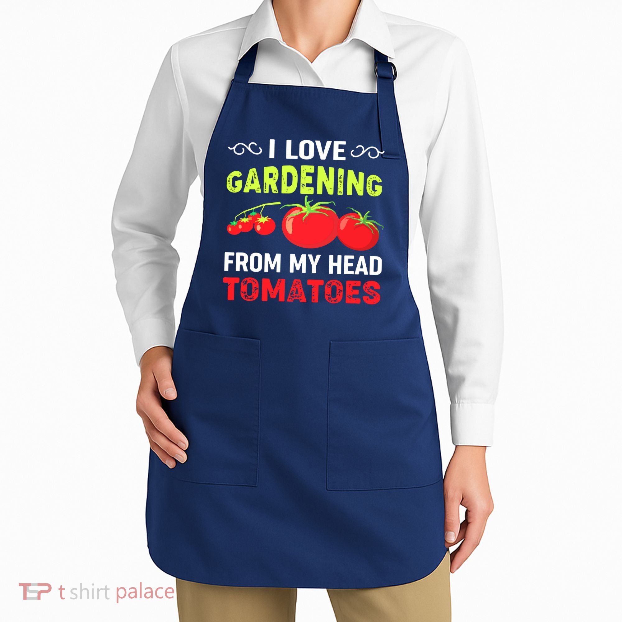 Vegetable Gardener, Gardening, Funny Pun: Head Tomatoes Apron