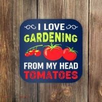 Vegetable Gardener, Gardening, Funny Pun: Head Tomatoes Coaster thumb 0