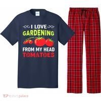Vegetable Gardener, Gardening, Funny Pun: Head Tomatoes Pajama Set thumb 0