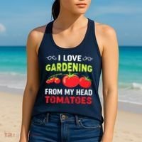 Vegetable Gardener, Gardening, Funny Pun: Head Tomatoes Women's Tank Top thumb 2