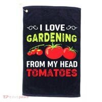 Vegetable Gardener, Gardening, Funny Pun: Head Tomatoes Golf Towel thumb 0