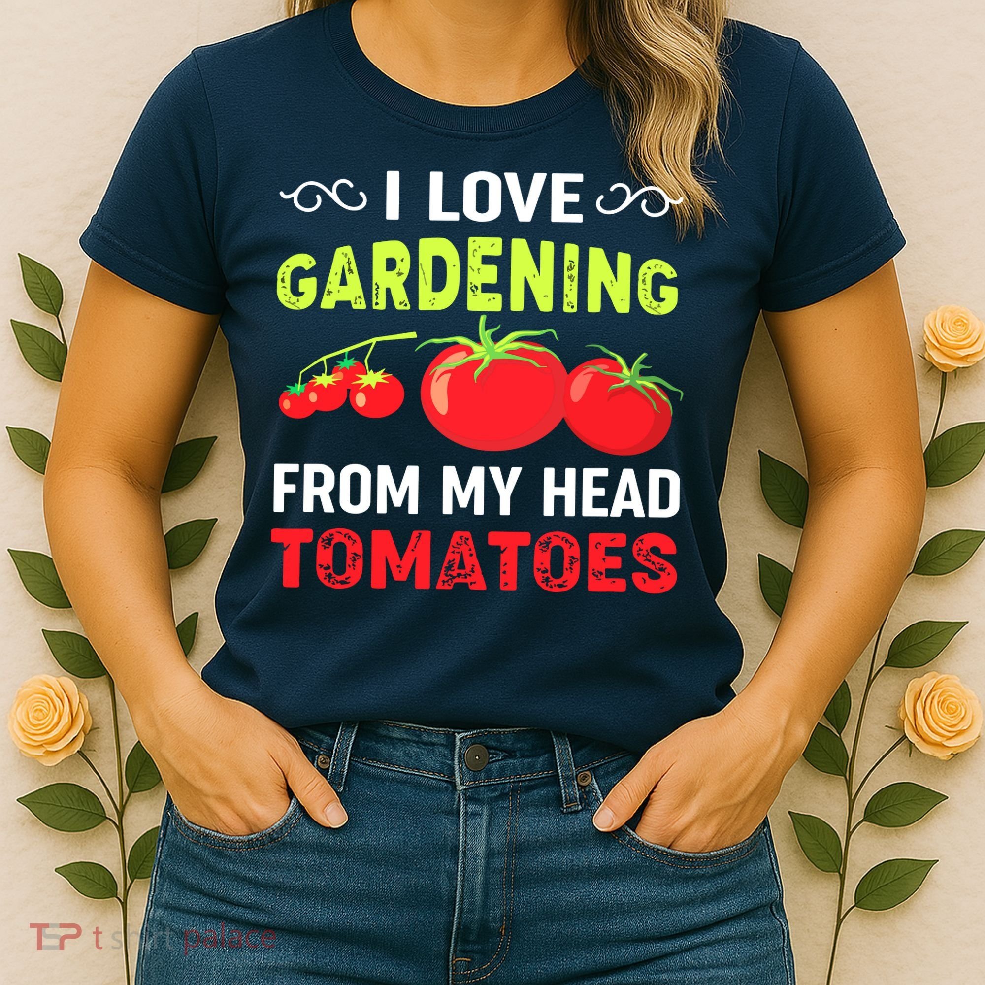 Vegetable Gardener, Gardening, Funny Pun: Head Tomatoes Women's T-Shirt