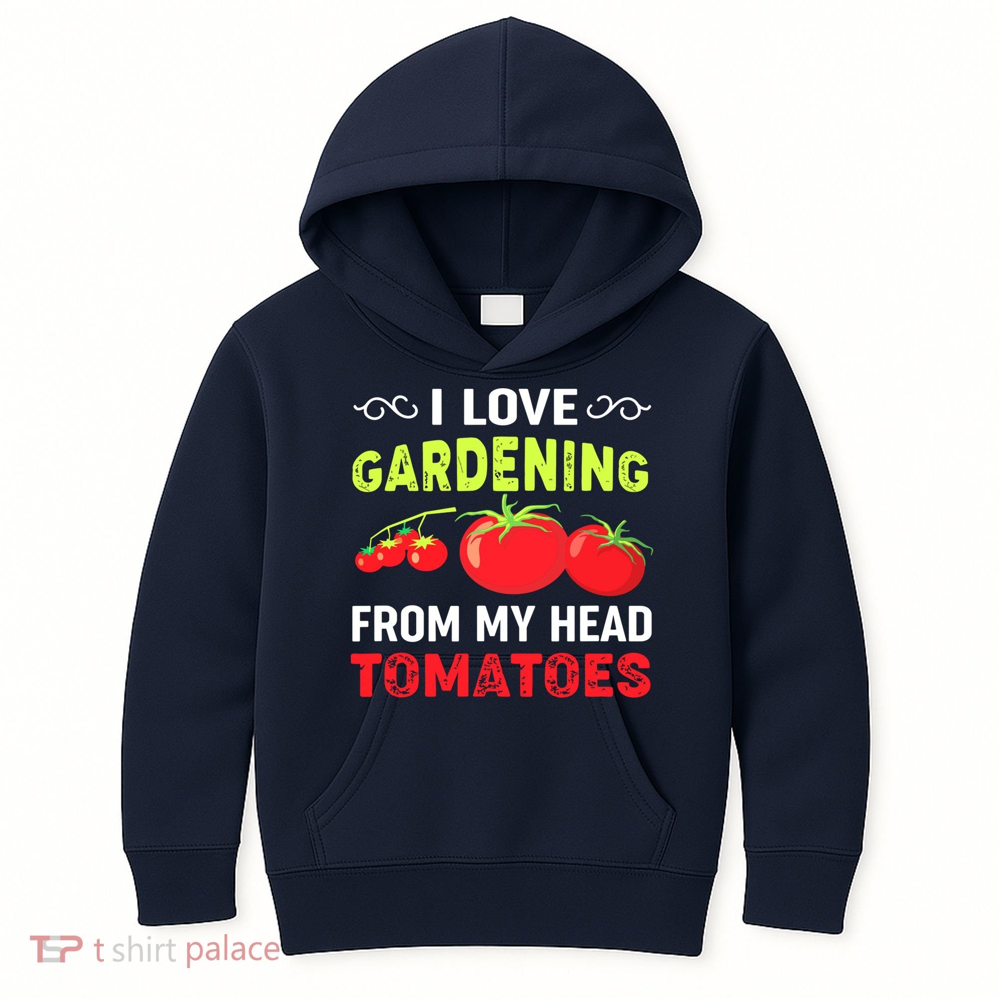 Vegetable Gardener, Gardening, Funny Pun: Head Tomatoes Kids Hoodie
