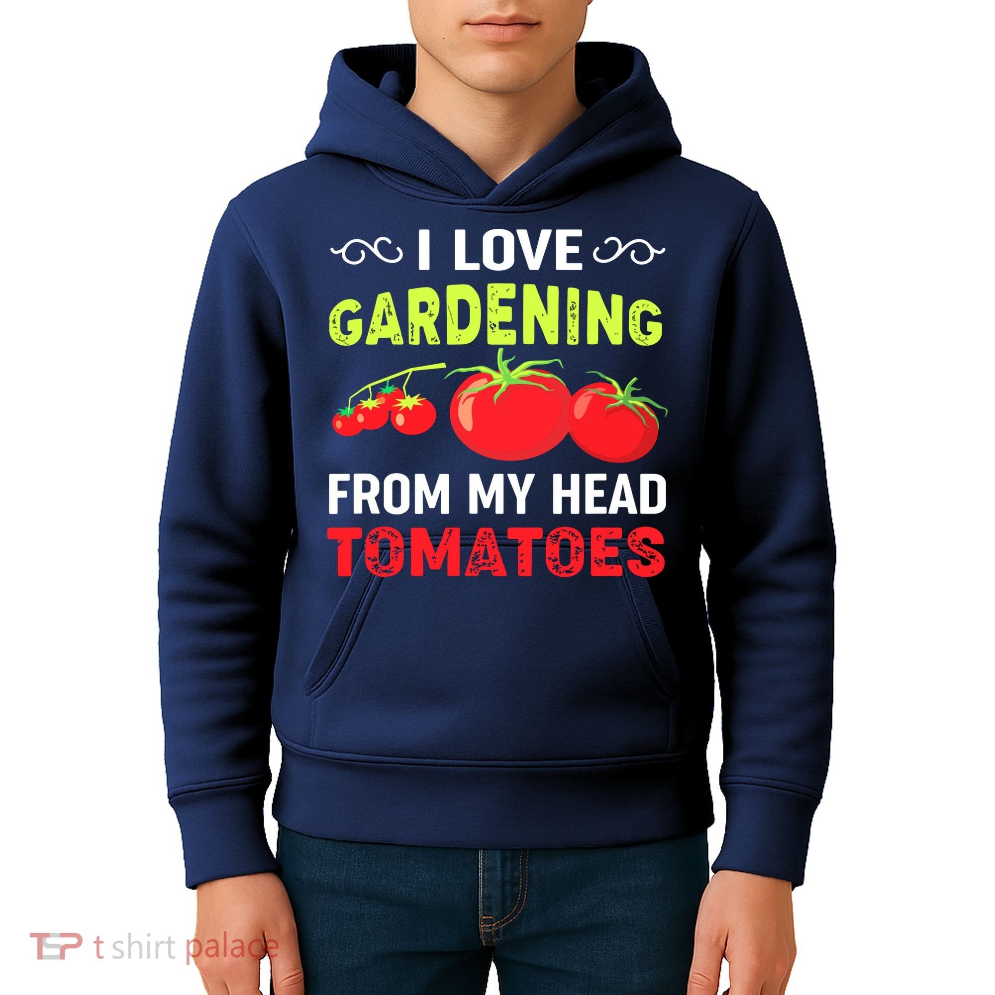 Vegetable Gardener, Gardening, Funny Pun: Head Tomatoes Kids Hoodie