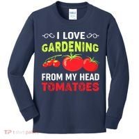 Vegetable Gardener, Gardening, Funny Pun: Head Tomatoes Kids Long Sleeve Shirt thumb 0