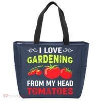 Vegetable Gardener, Gardening, Funny Pun: Head Tomatoes Tote Bag thumb 0