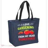 Vegetable Gardener, Gardening, Funny Pun: Head Tomatoes Tote Bag thumb 2