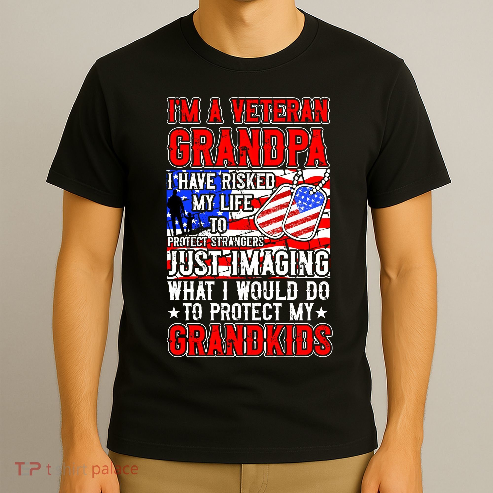 Veteran Grandpa Grandkids T-Shirt