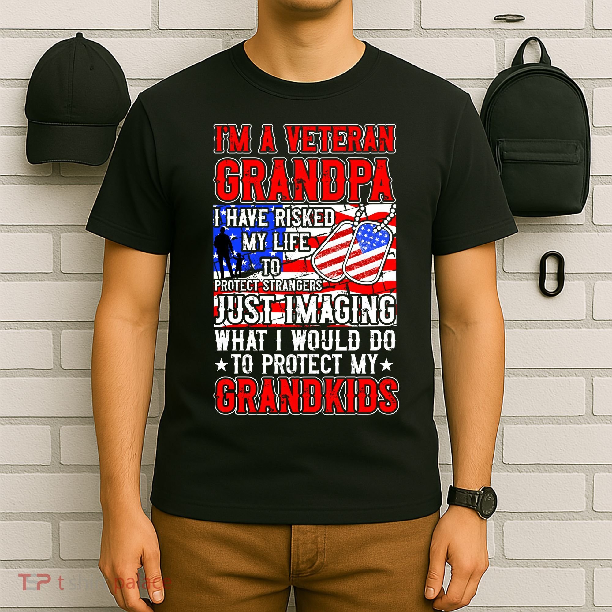 Veteran Grandpa Grandkids T-Shirt