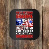 Veteran Grandpa Grandkids Coaster thumb 0