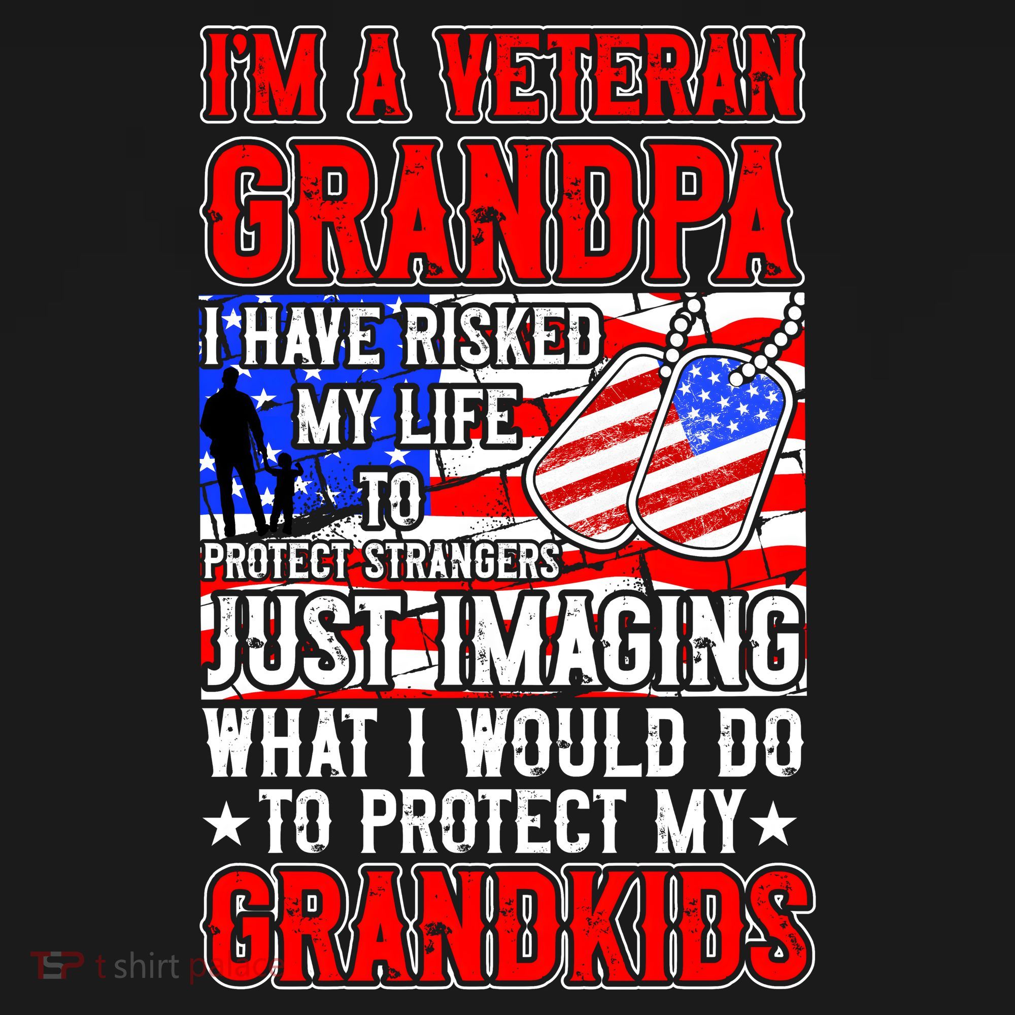 Veteran Grandpa Grandkids Mousepad