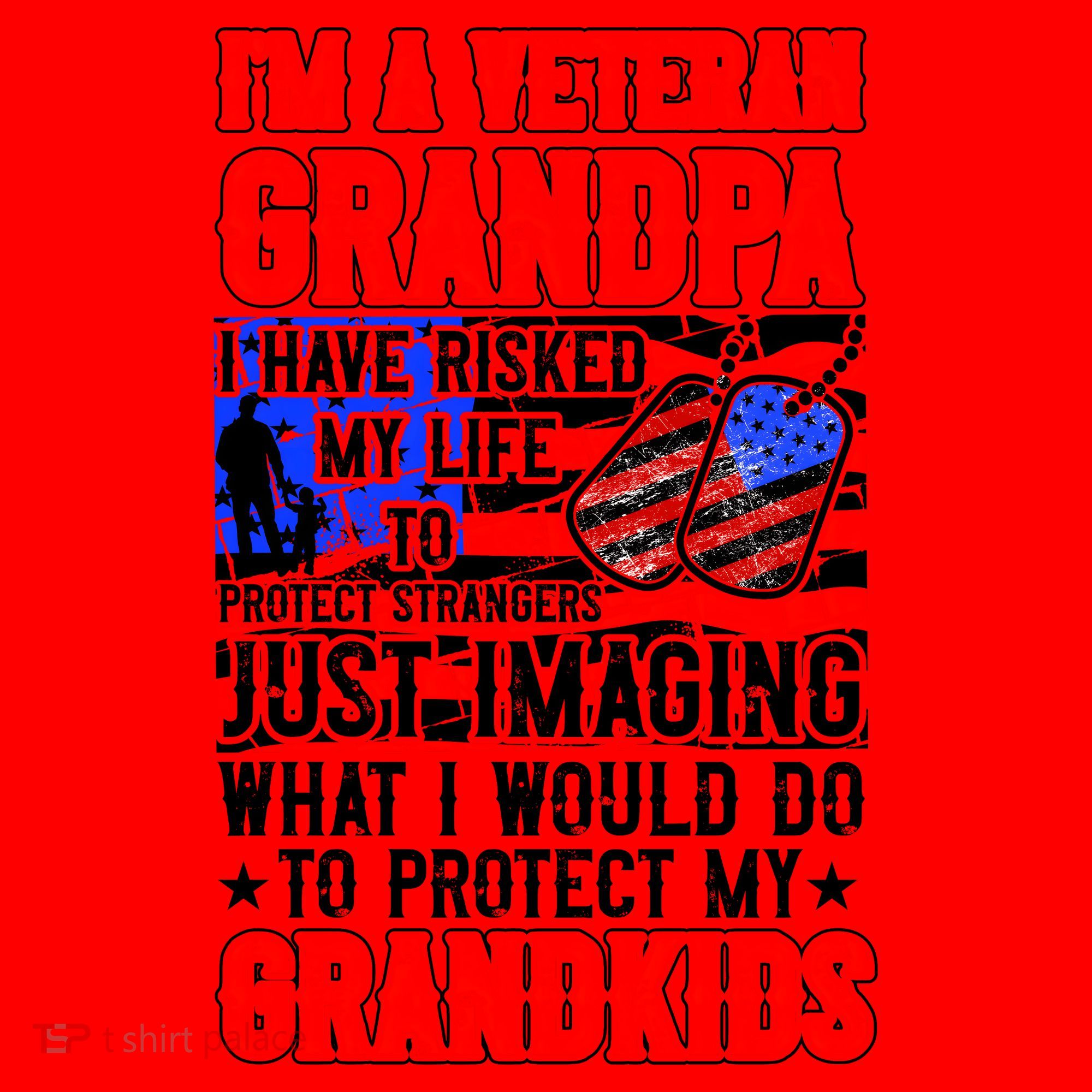 Veteran Grandpa Grandkids Santa Hat