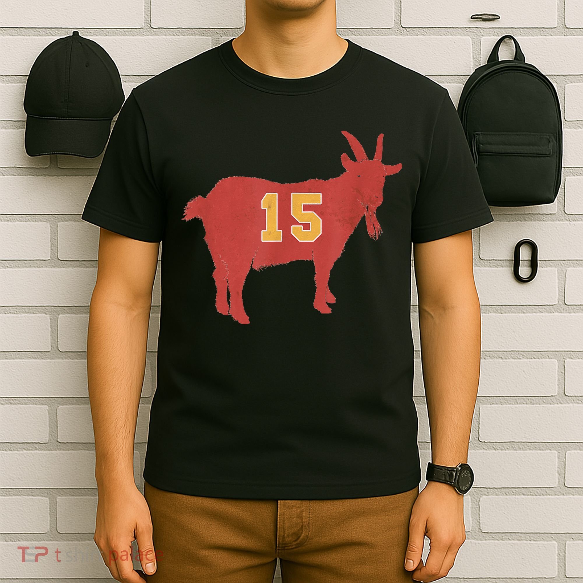 Vintage Grunge GOAT 15 Red And Gold T-Shirt