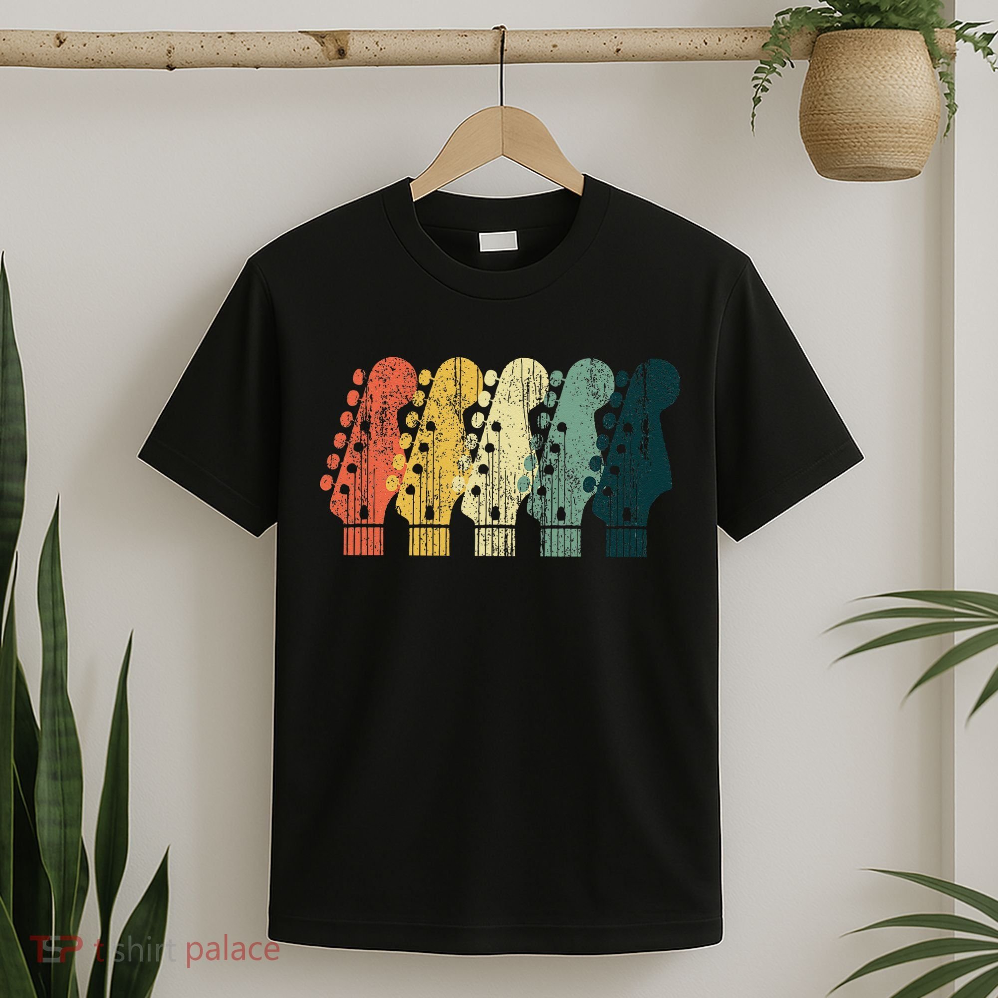 Vintage Guitar Gift For Wo Music Band Guitarist Stuff  T-Shirt
