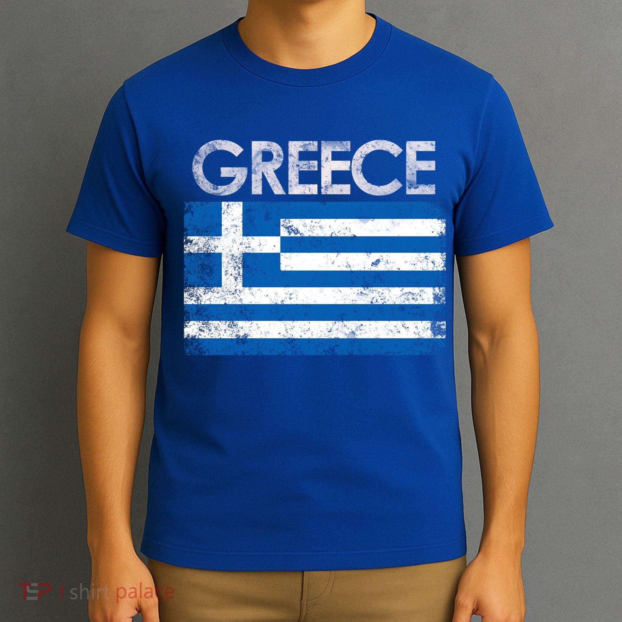 Vintage Greece Greek Flag Pride Gift T-Shirt